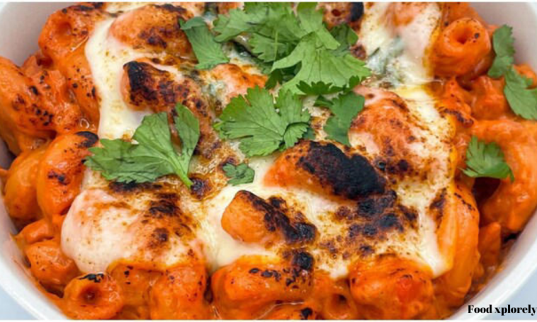 Butter chicken macaroni and cheese