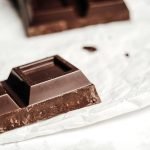 dark chocolate pieces cocoa beans