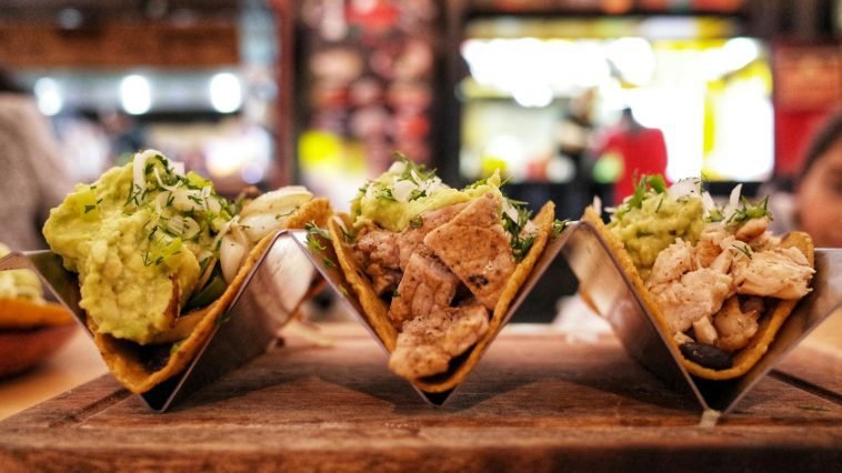 mexican tacos street food colorful